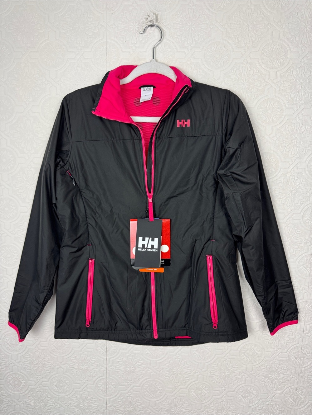 Helly Hansen Primaloft Insulated Jacket Women’s Medium Black Pink Full Zip NWT